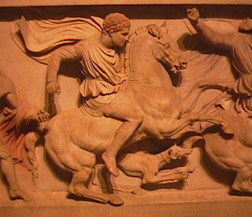Hephaistion on the Alexander Sarcophagus in the Istanbul Archaeological Museum